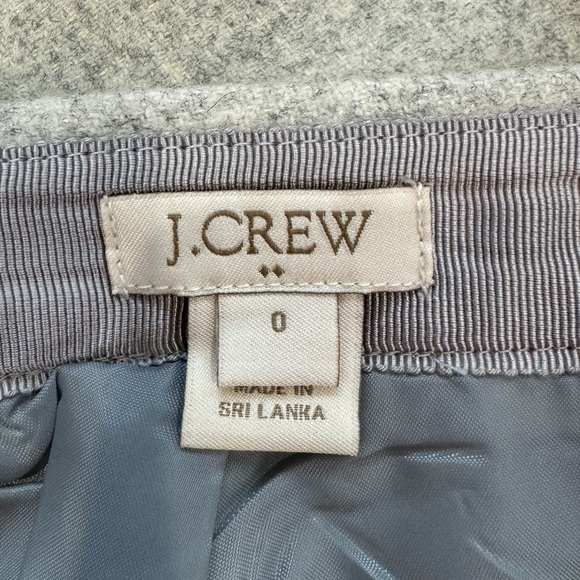 J. Crew Silver Wool Blend Mini Skirt (Size 0) - Picture 5 of 6